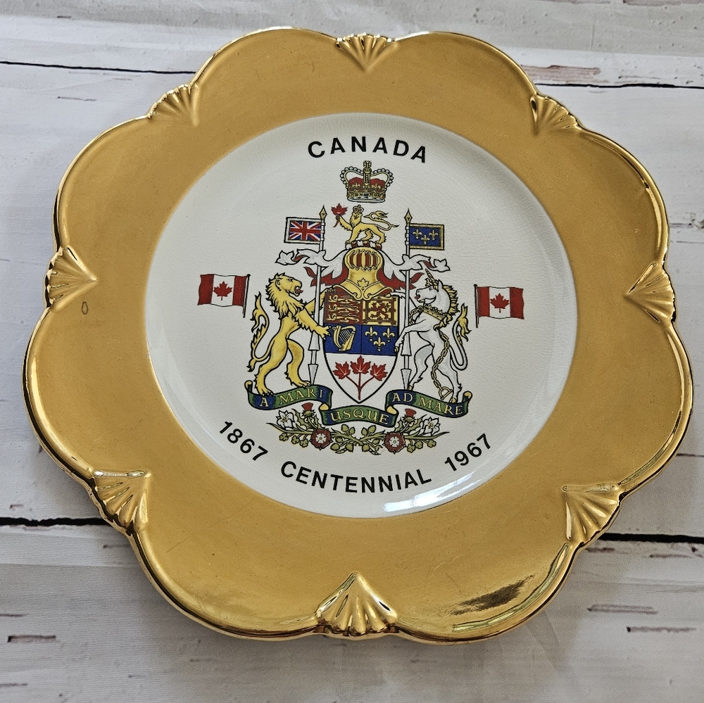 Vintage Royal Winton Canada Centennial Souvenir Plate
